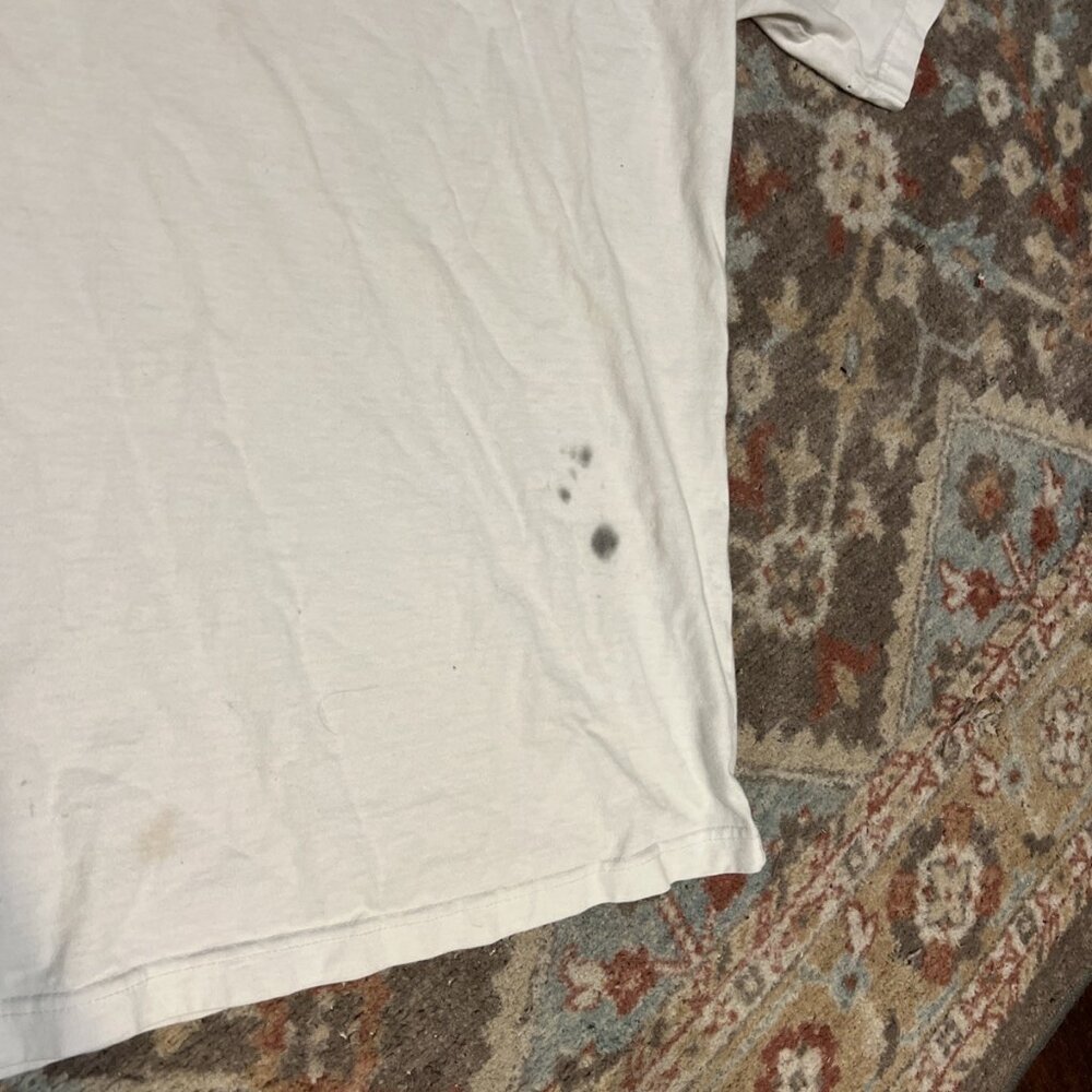 Hard Rock Cafe Shirt Mens L White Heavy Tee Rome Roma Vintage 90s Music Food - Picture 8 of 9